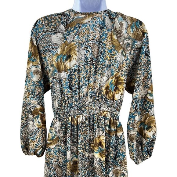 Anthropologie Boemo S Boho Paisley Tiered Maxi Dress Tie Waist Hippie Coachella - Picture 6 of 15